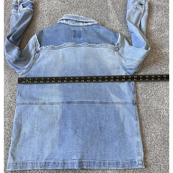 ZADIG & VOLTAIRE Kick Destroy Zip Jacket Jacket Patchwork Pockets Womens Size M - Picture 6 of 8